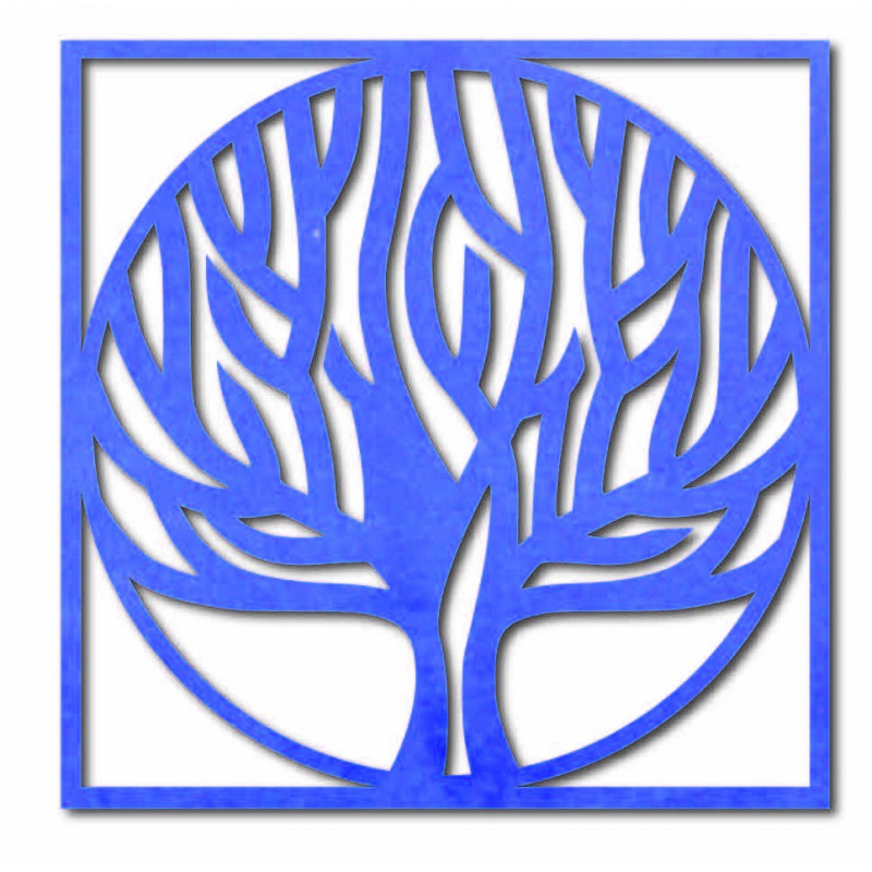 Wooden wall picture tree in frame UASVED