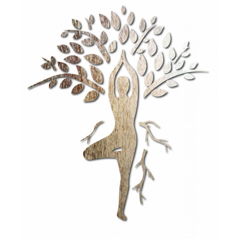 Wall painting yogi and tree - HARMONY