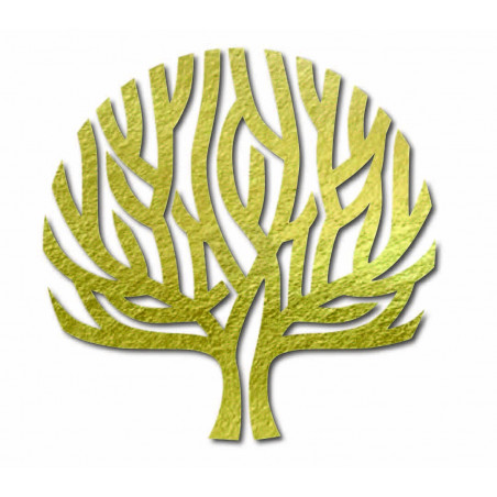 Modern wooden wall picture tree wind in the branches - SINGRO