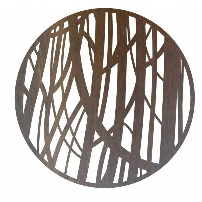 Wooden wall decoration with tree motifs - HOGGFOG