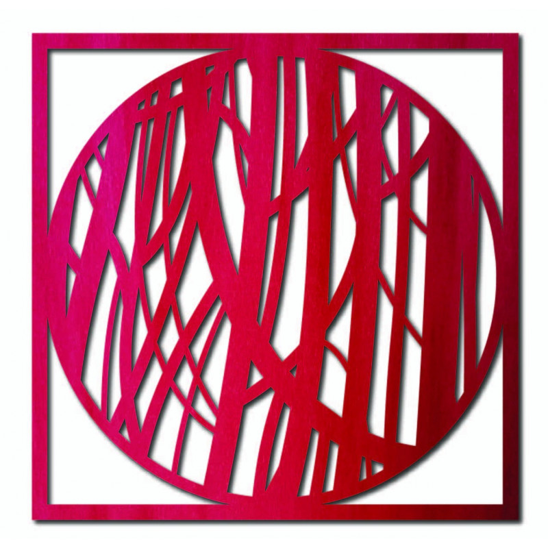 Wooden wall picture of a line - HOGFOG