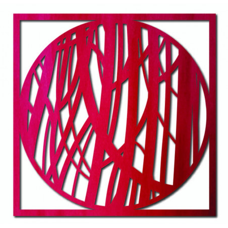 Wooden wall picture of a line - HOGFOG