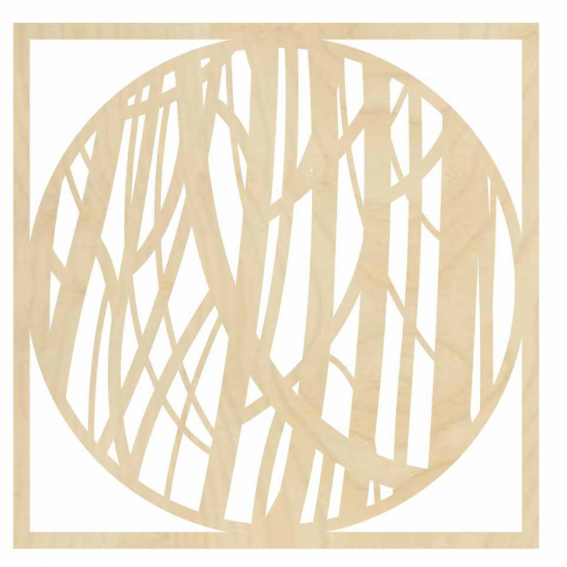 Wooden wall picture of a line - HOGFOG