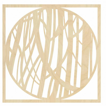 Wooden wall picture of a line - HOGFOG