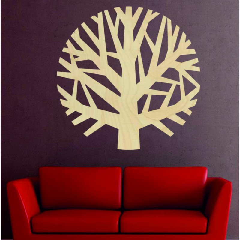 Wooden wall painting tree made of plywood -...