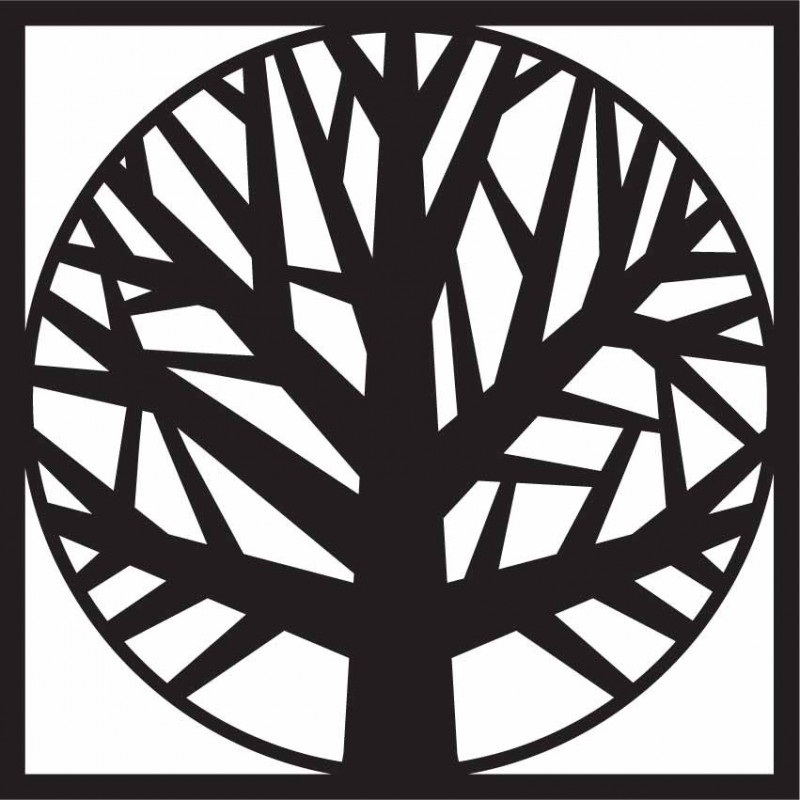 Wooden picture of a tree in a frame - OMARF