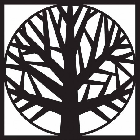 Wooden picture of a tree in a frame - OMARF