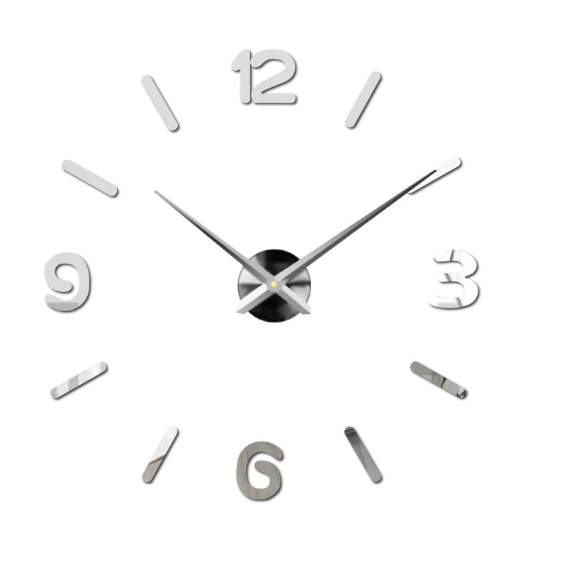 Stylish clock made of plexiglass, quiet and easy to install in any room.