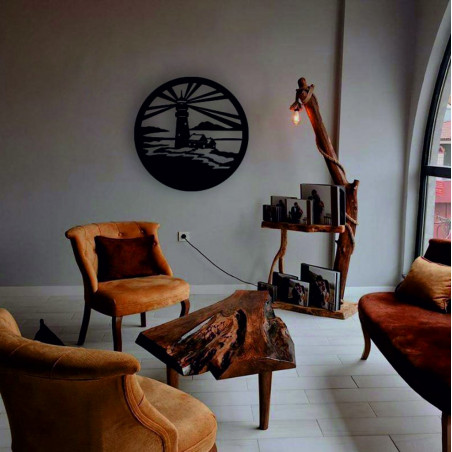 Sentop - Lighthouse modern painting on the wall - wooden decoration