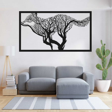 Carved wall painting of a dog made of wooden plywood | SENTOP