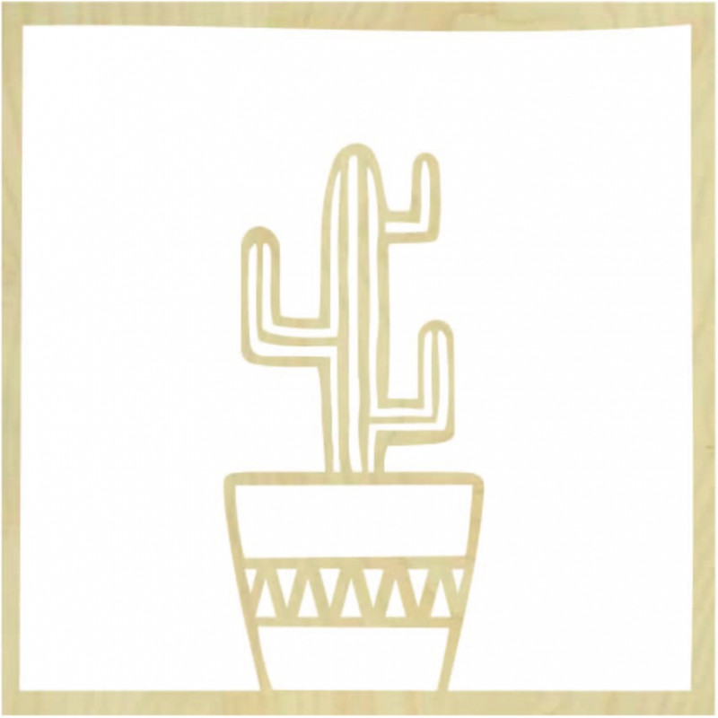 Modern wall painting cactus