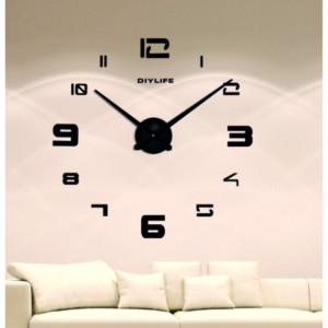 Adhesive mirror wall clock PROFI CLOCK 3D 2