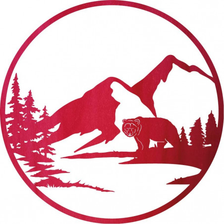 Wooden wall decor of a bear silhouette - nature - VIZZY