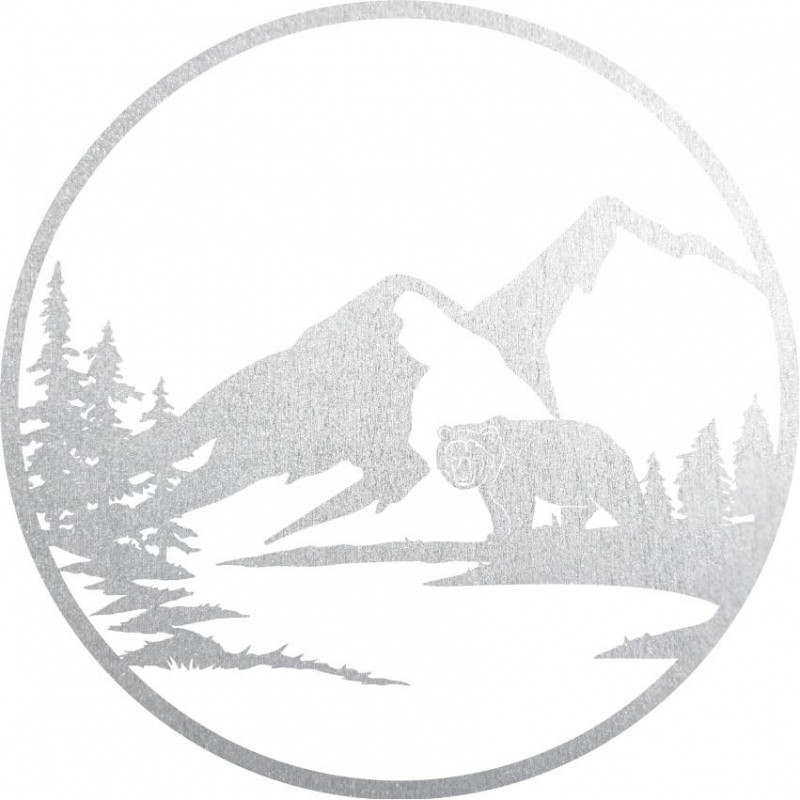 Wooden wall decor of a bear silhouette - nature...