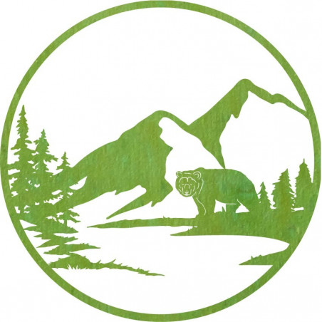 Wooden wall decor of a bear silhouette - nature - VIZZY