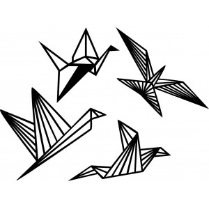 Modern wall painting - free birds 4 pcs - LIBERDADE