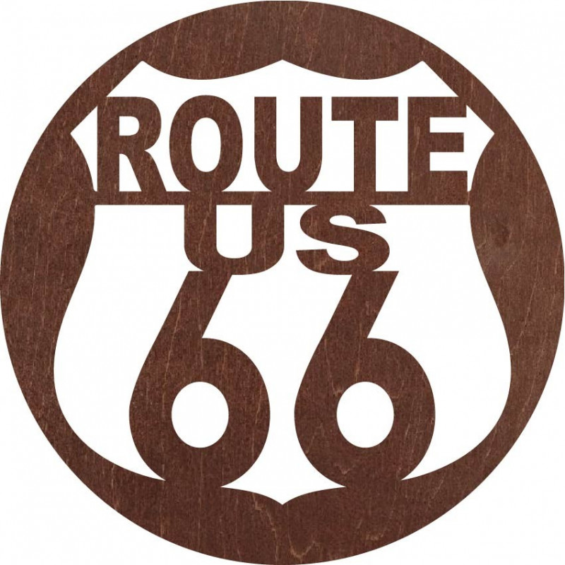 Wooden wall picture U.S. ROUTE 66