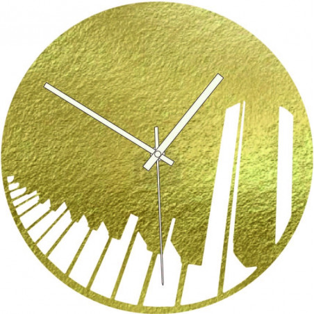 Wooden clock piano symphony black and colour - BUBO