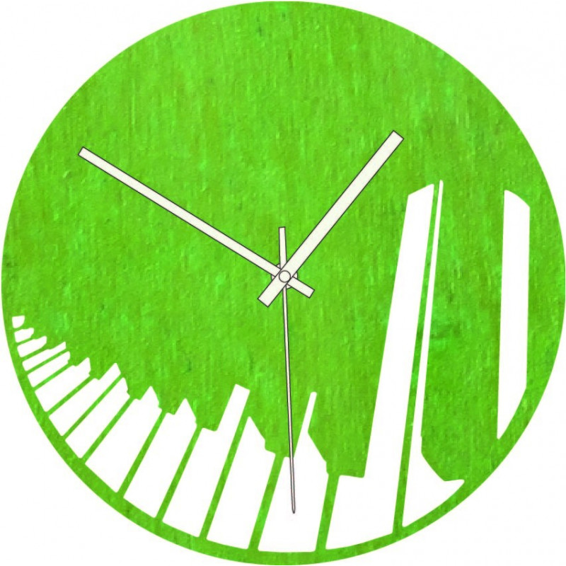 Wooden clock piano symphony black and colour -...