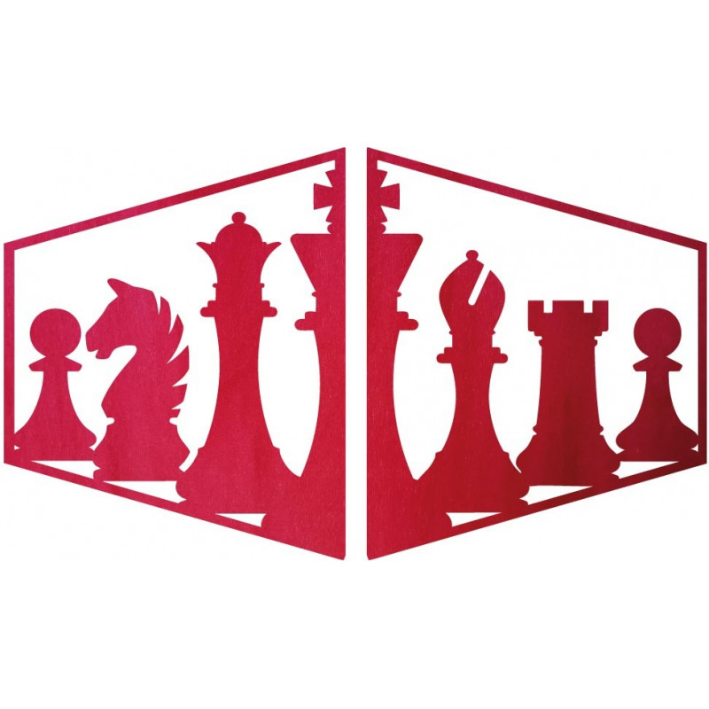 Elegant painting on the wall of a chess piece -...