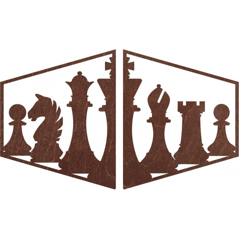 Elegant painting on the wall of a chess piece -...