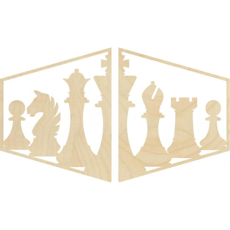 Elegant painting on the wall of a chess piece -...