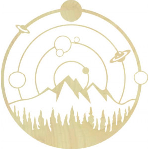 Original wall painting of a planet in space - SILENY 2