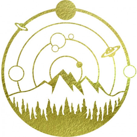 Original wall painting of a planet in space - SILENY
