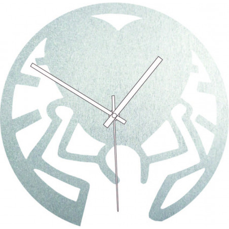 Wooden clock - love on shoulders black and colourful | SENTOP PR0420