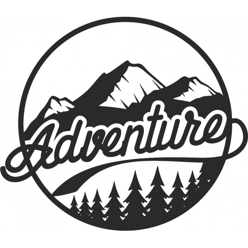 Wooden wall picture with nature motif - ADVENTURE