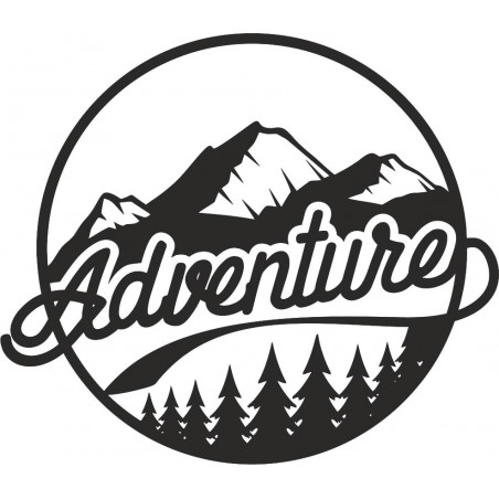 Wooden wall picture with nature motif - ADVENTURE