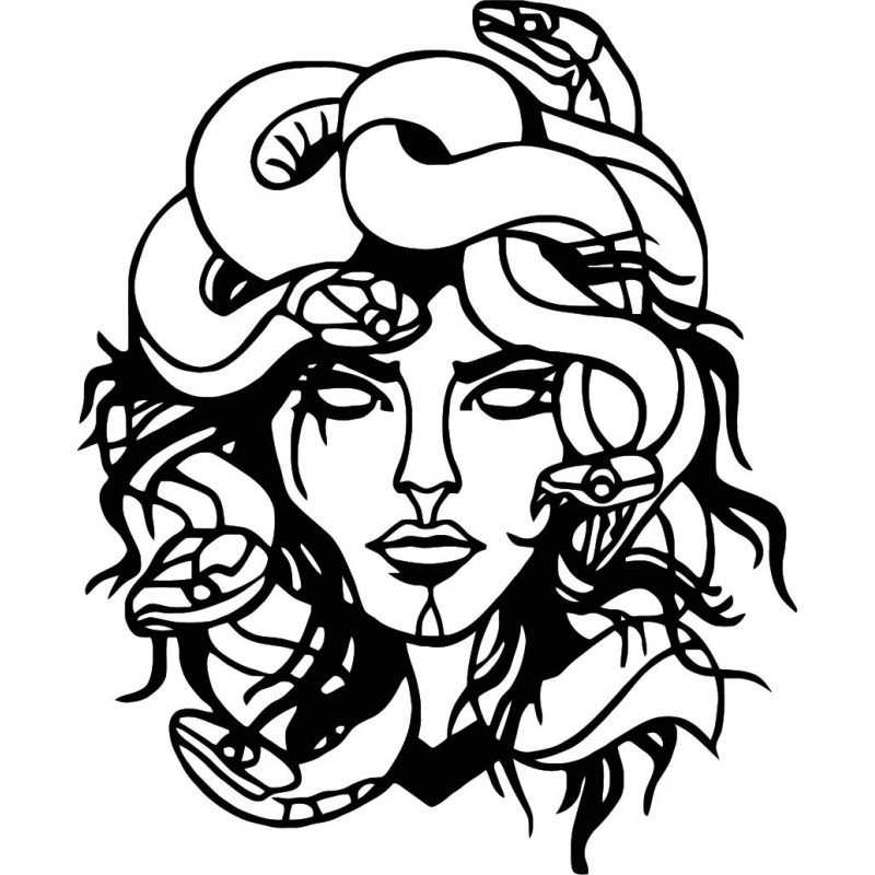 The image on the wall msdúza woman - MEDUSA...