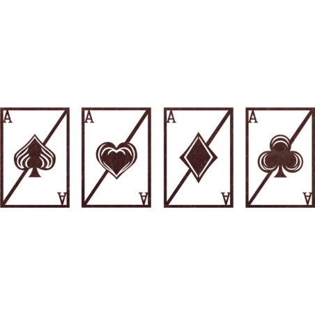 Original four-part wall painting - playing cards | ZOLTON