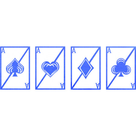 Original four-part wall painting - playing cards | ZOLTON