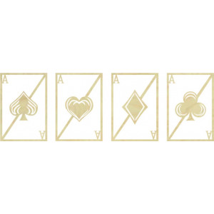 Original four-part wall painting - playing cards | ZOLTON 2