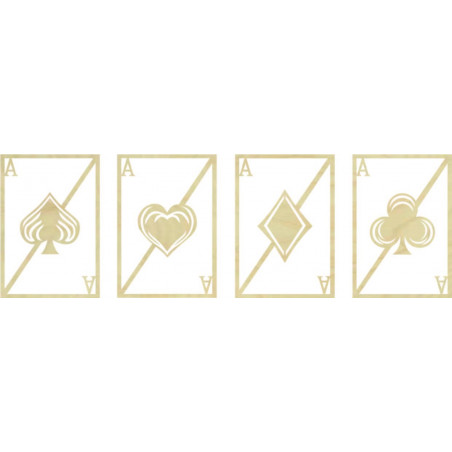 Original four-part wall painting - playing cards | ZOLTON