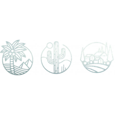 Three-piece wall painting Sahara - ARAHSA