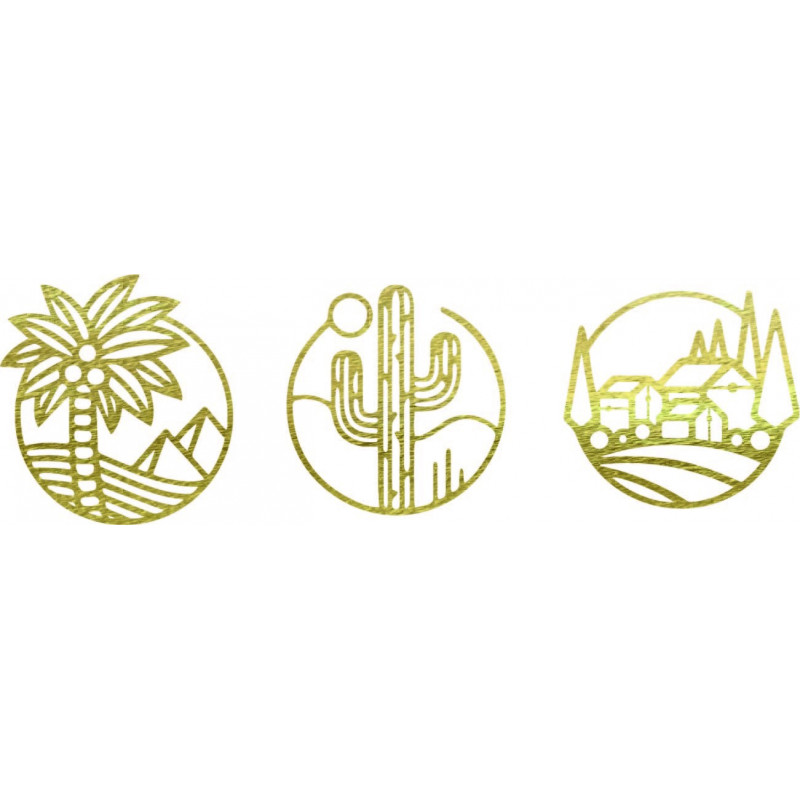 Three-piece wall painting Sahara - ARAHSA