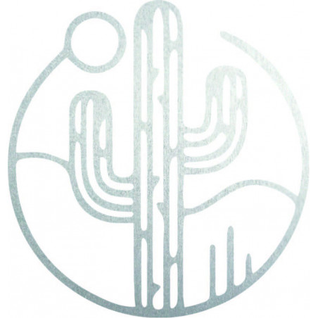 Wooden wall picture of a cactus with the sun - MONK