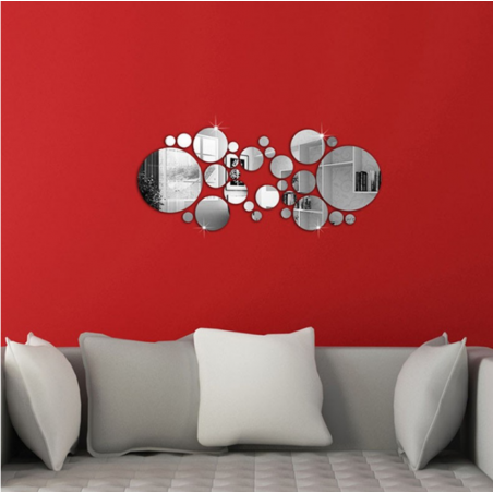 Decorative mirrors. Mirror wall sticker, as a picture or decoration, 3d acrylic sticker Decorative mirrors. Mirror wall sticker, as a picture or decoration, 3d acrylic sticker