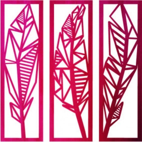 Modern three-piece painting banana leaves - MUSACEAE