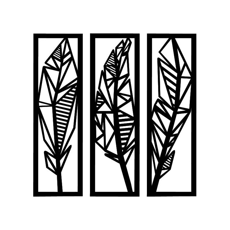 Modern three-piece painting banana leaves -...