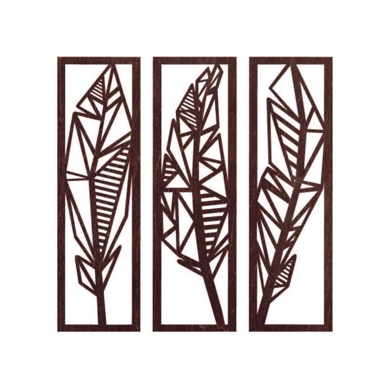 Modern three-piece painting banana leaves -...