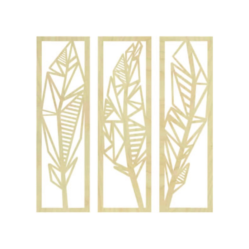 Modern three-piece painting banana leaves -...