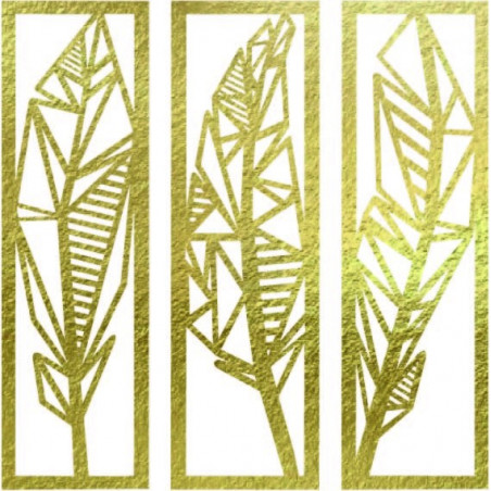 Modern three-piece painting banana leaves - MUSACEAE