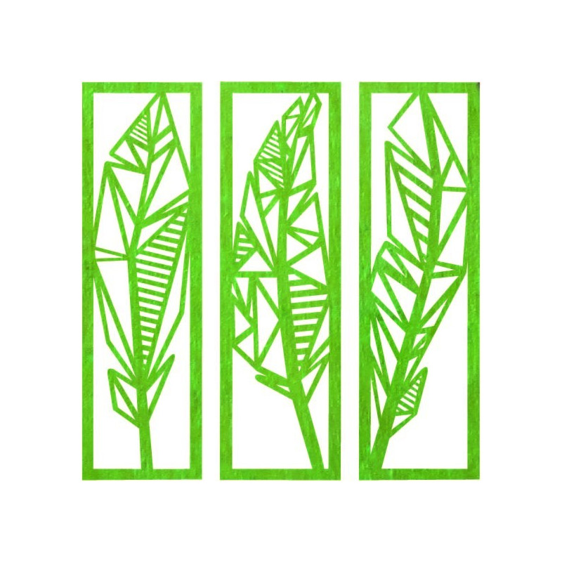 Modern three-piece painting banana leaves -...