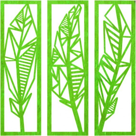 Modern three-piece painting banana leaves - MUSACEAE
