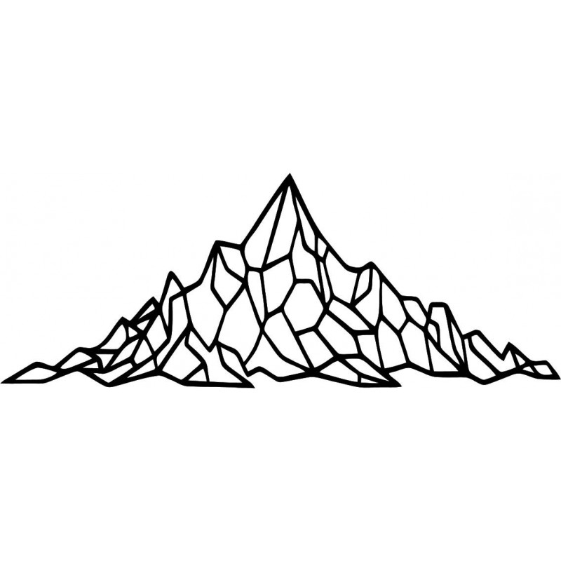 Polygonal wall decor rocky hill - AKVOYD