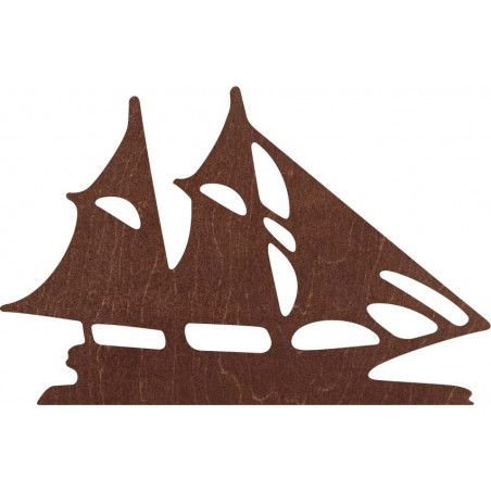 Laer cut wall woode decor sailboat - MARINER | SENTOP