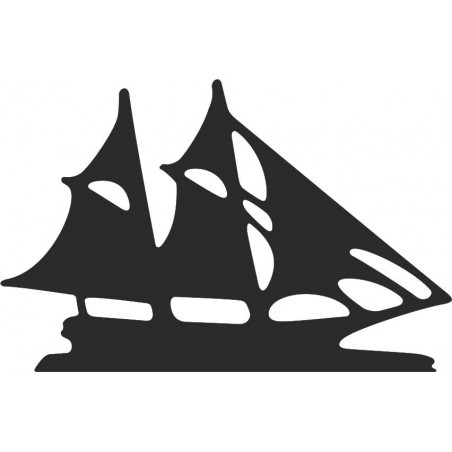 Laer cut wall woode decor sailboat - MARINER | SENTOP